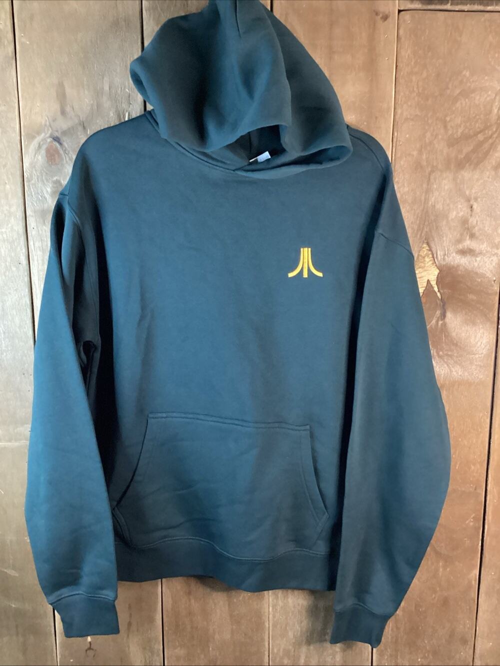Unisex Atari Dark Green Hoodie Size Small